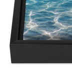 Underwater Blue Ocean, Sandy sea bottom Underwater background Framed Canvas Print Gallery Image 3