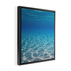 Underwater Blue Ocean, Sandy sea bottom Underwater background Framed Canvas Print Gallery Image 2