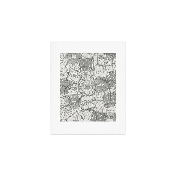 Vintage Texas Austin Travel Stamp Pattern Art Print Gallery Image 1