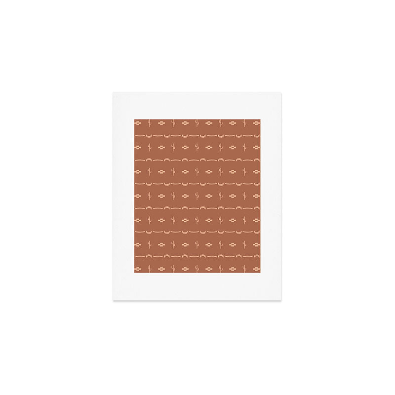 Adobe Cactus Pattern Art Print Gallery Image 1