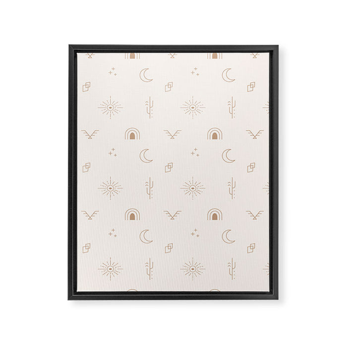 Bohemian Desert Neutrals Framed Canvas Print Gallery Image 1