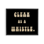 Clean as a Whistle in Black and Cream Framed Canvas Print Gallery Image 6