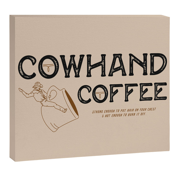 Cowhand Coffee - Rustic Canvas Print Gallery Image 1
