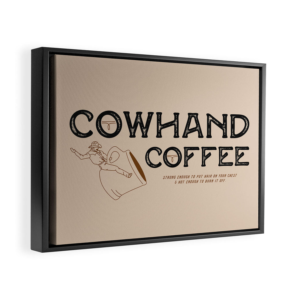 Cowhand Coffee - Rustic Framed Canvas Print Gallery Image 2