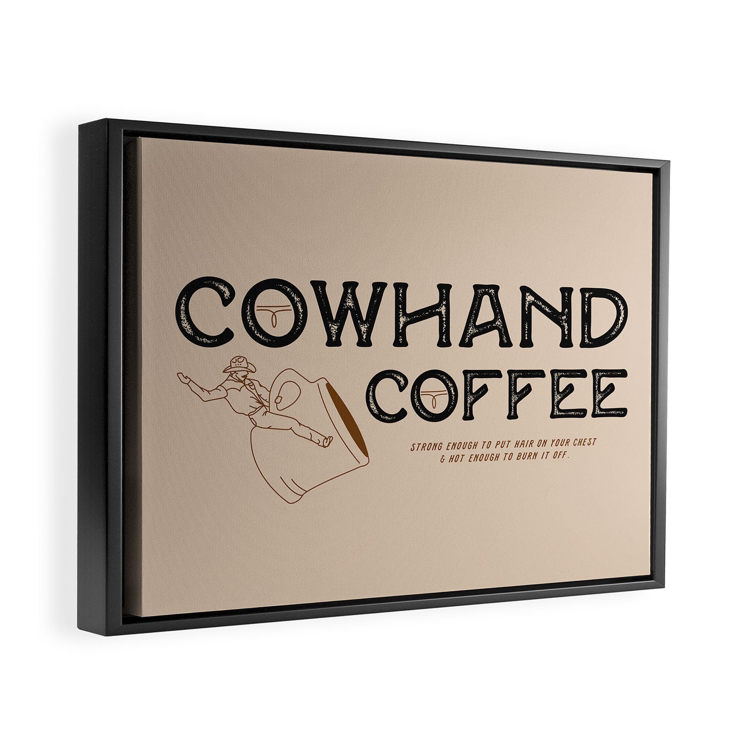 Cowhand Coffee - Rustic Framed Canvas Print Gallery Image 2