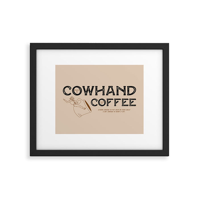 Cowhand Coffee - Rustic Framed Art Print Gallery Image 1