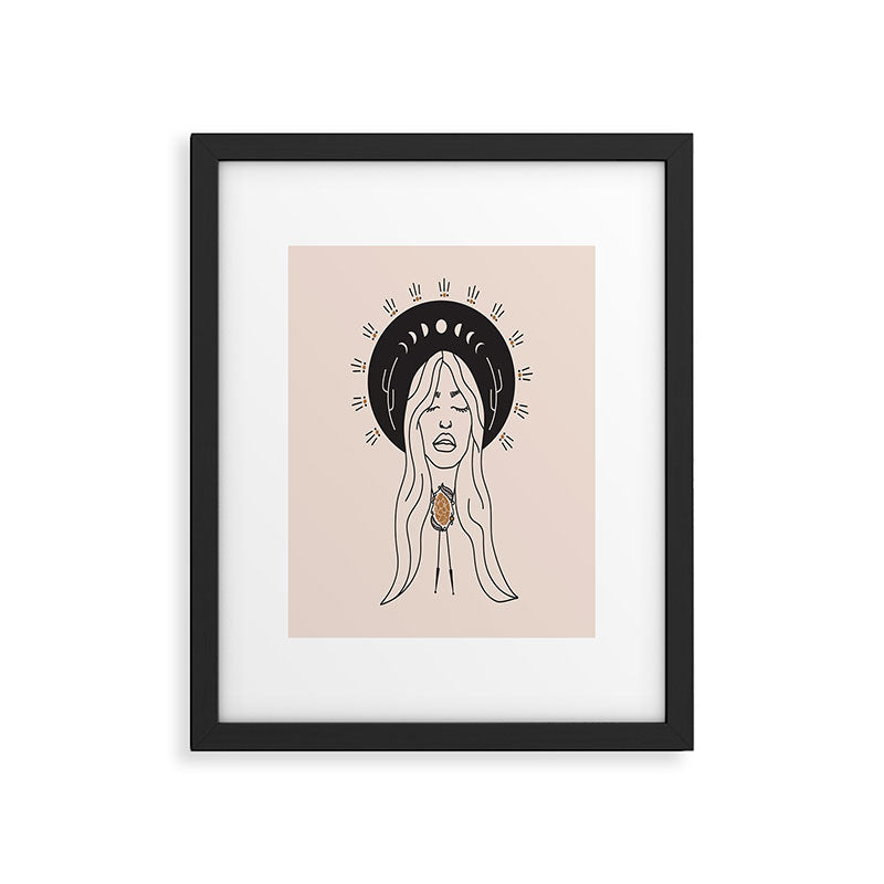 Desert Angel in Black & Cream Framed Art Print Gallery Image 4