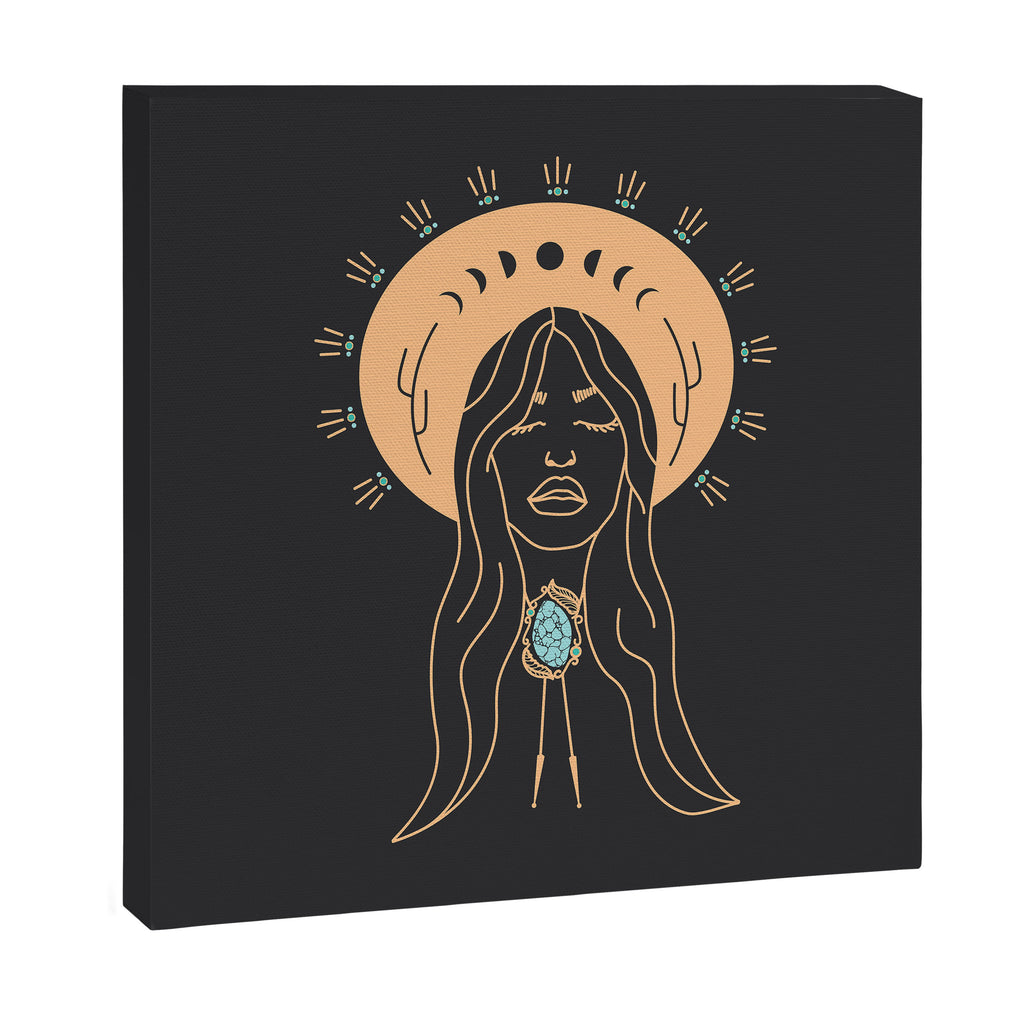 Desert Angel in Peach & Grey Canvas Print Gallery Image 3