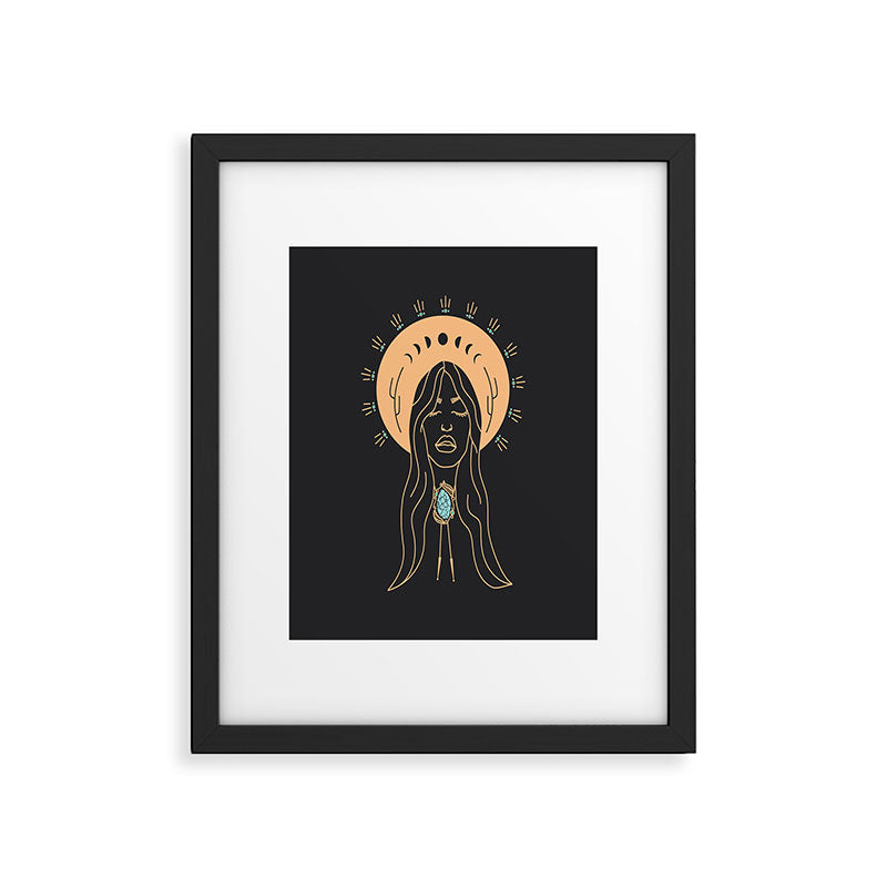 Desert Angel in Peach & Grey Framed Art Print Gallery Image 4