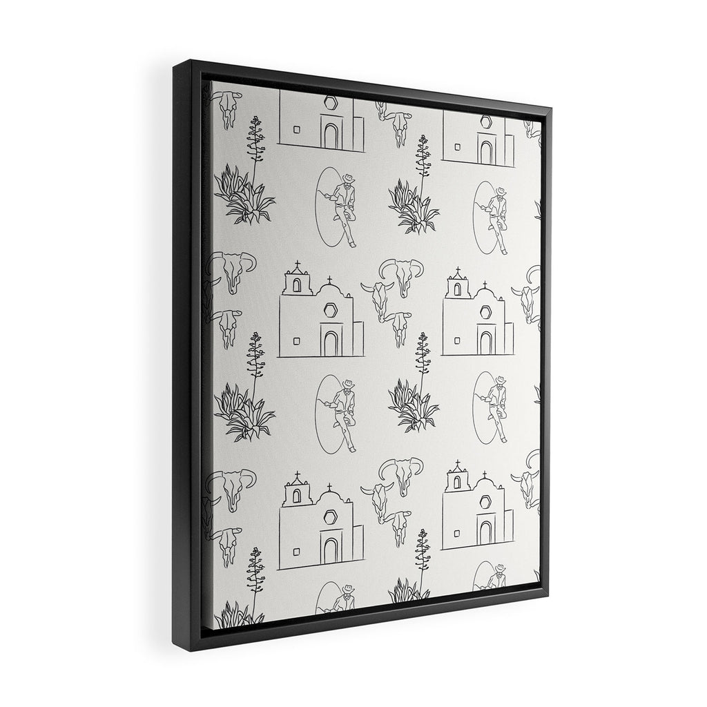 Dwellings of Goliad Framed Canvas Print Gallery Image 2