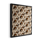 Electric Oasis - Black, Brown & Tan Framed Canvas Print Gallery Image 2