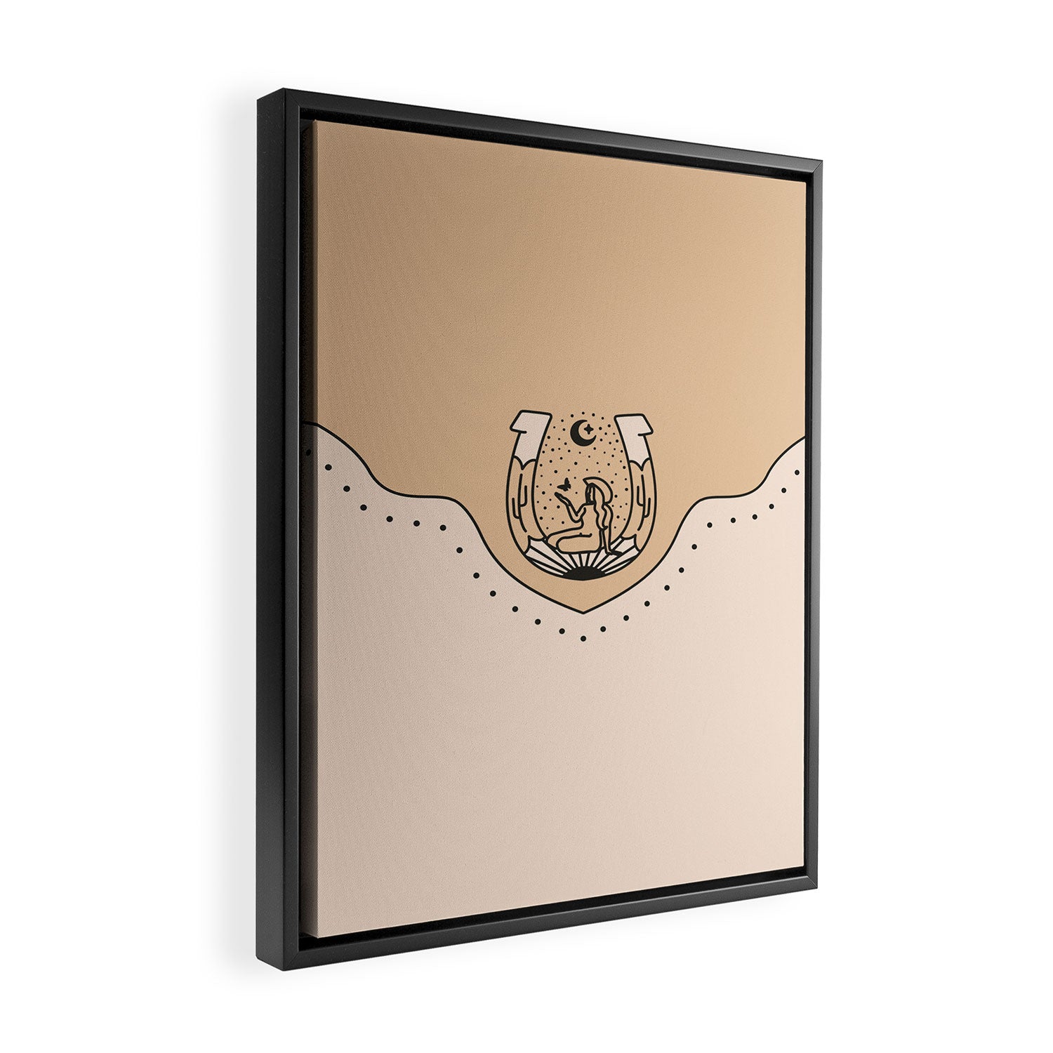 Good Fortune Gal - Neutral & Black Framed Canvas Print Gallery Image 2