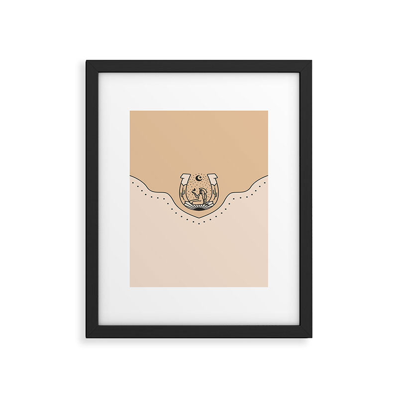 Good Fortune Gal - Neutral & Black Framed Art Print Gallery Image 4