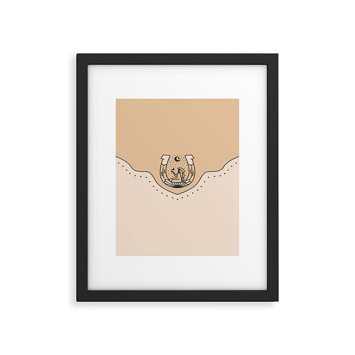 Good Fortune Gal - Neutral & Black Framed Art Print Gallery Image 1