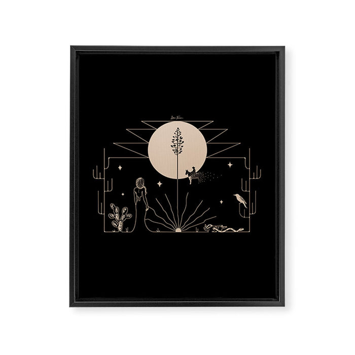 It Was All A Dream - Black & Tan Framed Canvas Print Gallery Image 1
