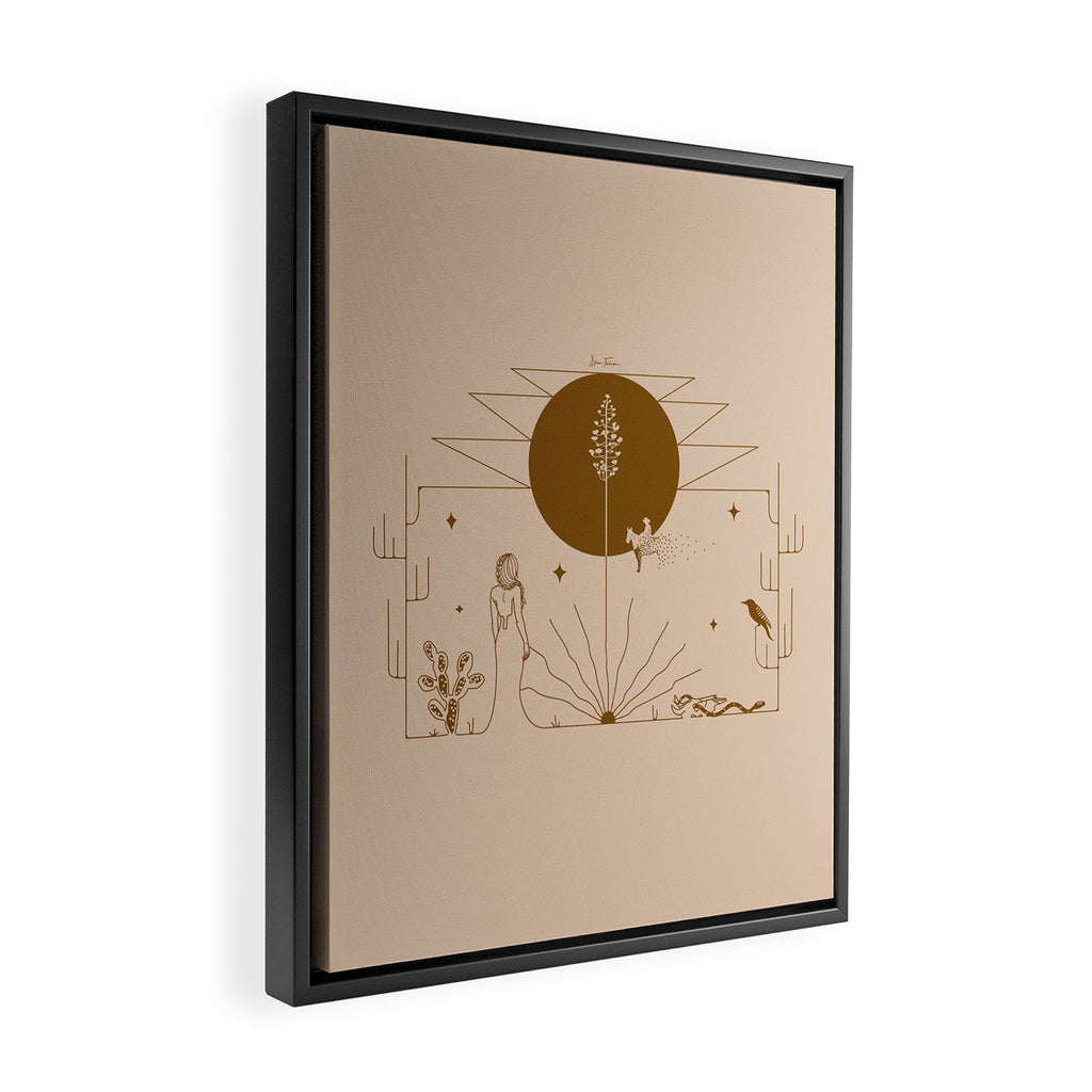 It Was All A Dream - Tan & Rust Framed Canvas Print Gallery Image 2
