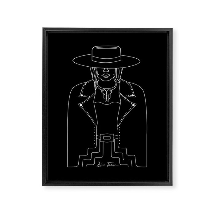 Lady Outlaw Framed Canvas Print Gallery Image 1