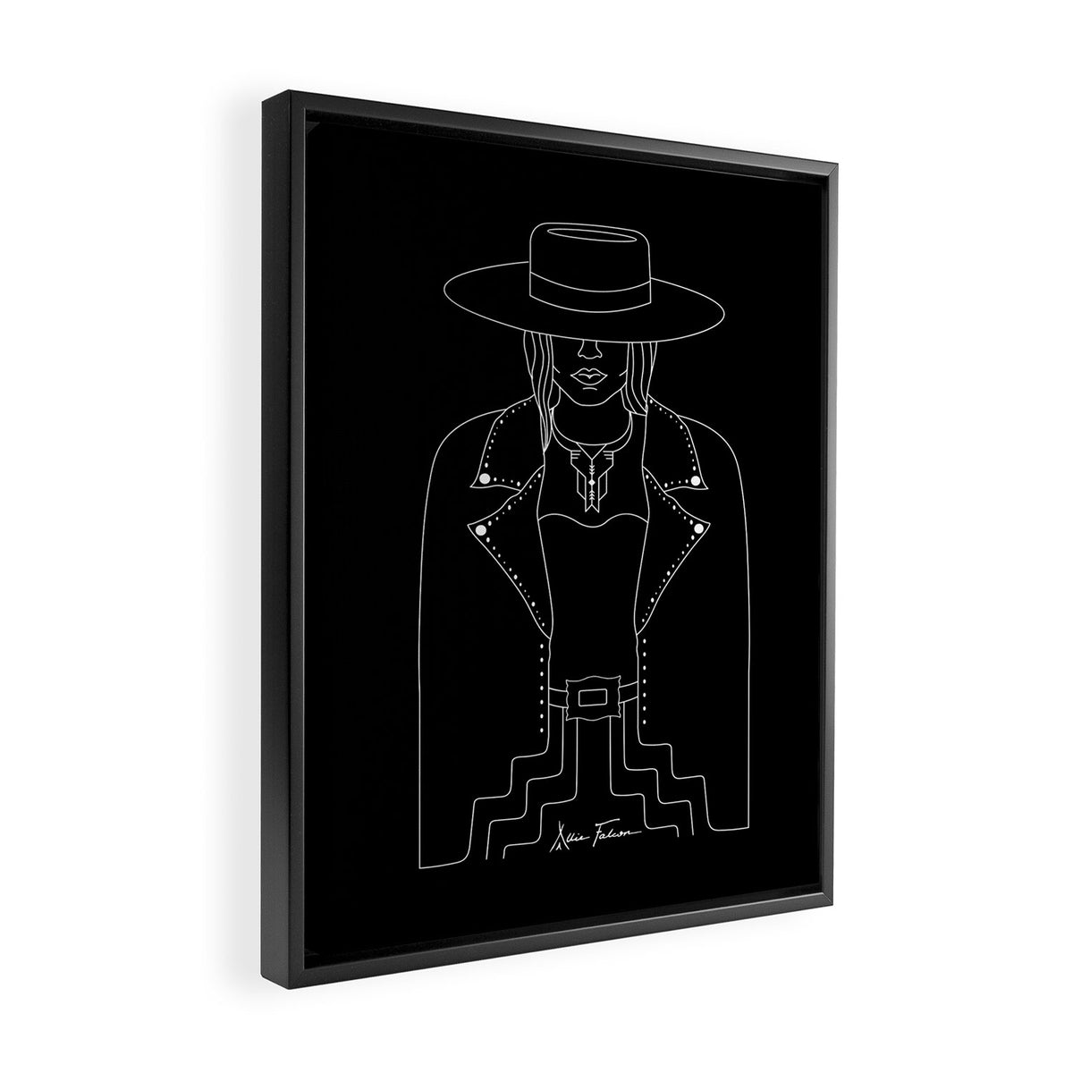 Lady Outlaw Framed Canvas Print Gallery Image 2