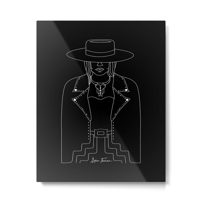 Lady Outlaw Metal Print Gallery Image 1