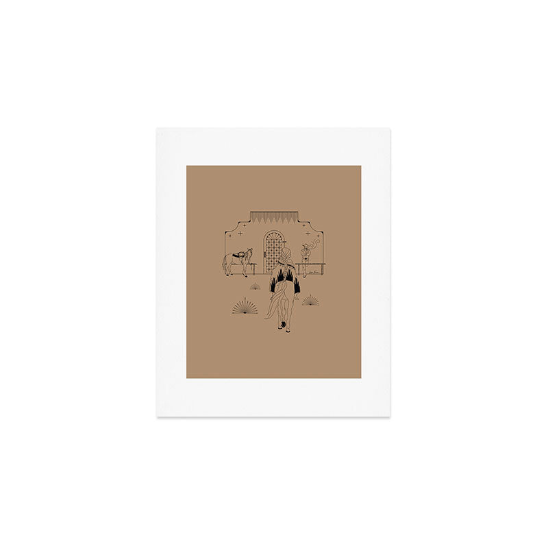 Last Stop - Tan & Black Art Print Gallery Image 1