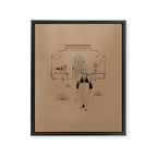 Last Stop - Tan & Black Framed Canvas Print Gallery Image 8