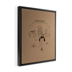 Last Stop - Tan & Black Framed Canvas Print Gallery Image 2