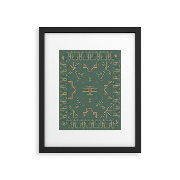 Lost Desert - Green Framed Art Print Gallery Image 1