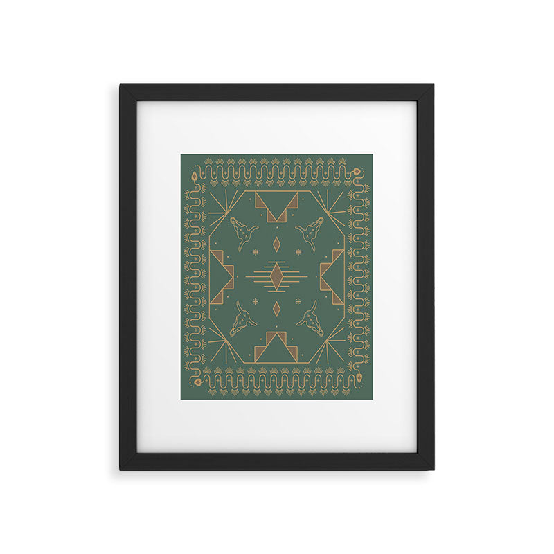 Lost Desert - Green Framed Art Print Gallery Image 4
