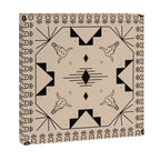 Lost Desert Tile - Black & Camel Canvas Print Gallery Image 3