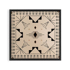 Lost Desert Tile - Black & Camel Framed Canvas Print Gallery Image 3