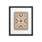 Lost Desert Tile - Black & Camel Framed Art Print Gallery Image 4