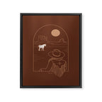 Lost Pony in Burnt Clay Framed Canvas Print Gallery Image 8