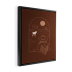 Lost Pony in Burnt Clay Framed Canvas Print Gallery Image 2