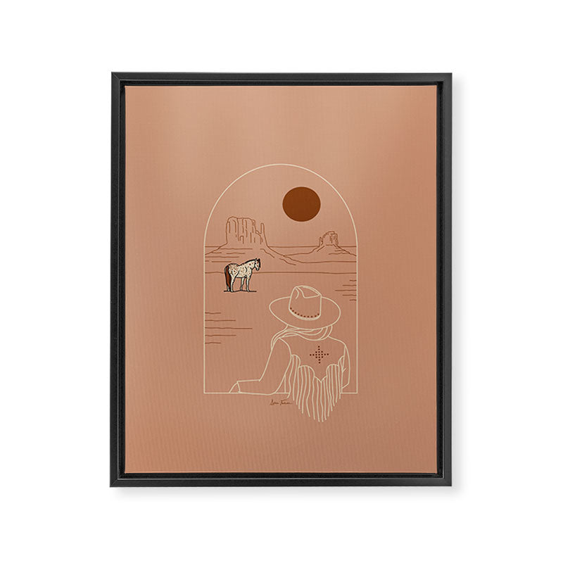 Lost Pony - Pink Clay Framed Canvas Print Gallery Image 8