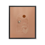 Lost Pony - Pink Clay Framed Canvas Print Gallery Image 8