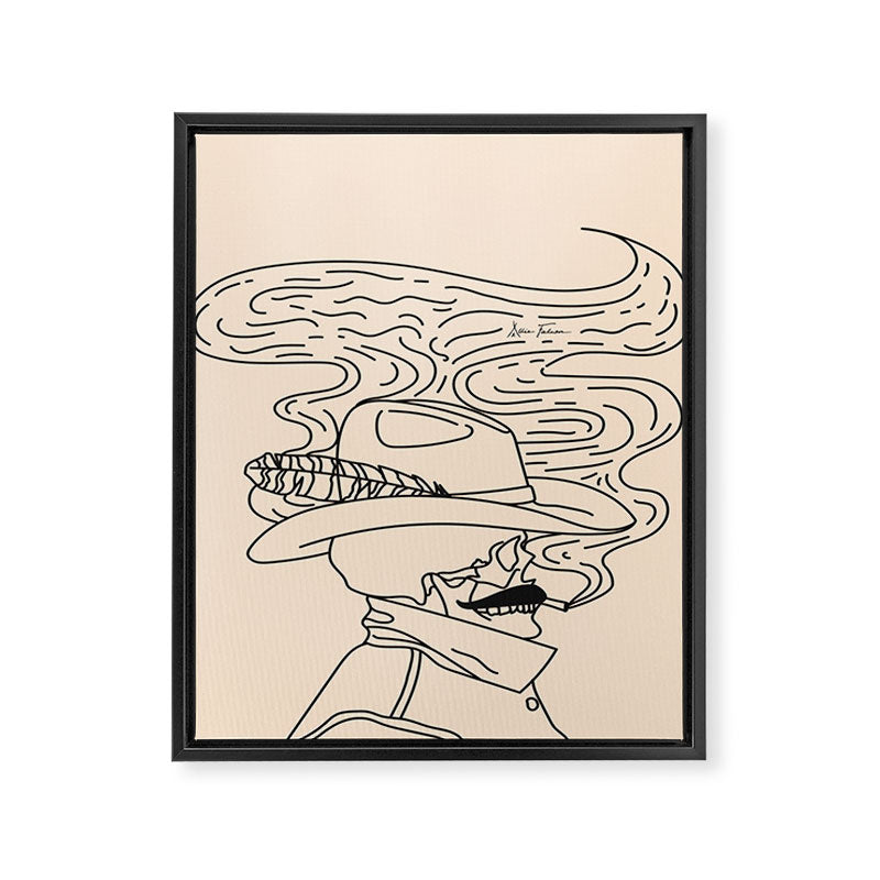 Love or Die Tryinâ - Cowhand Black & Cream Framed Canvas Print Gallery Image 6
