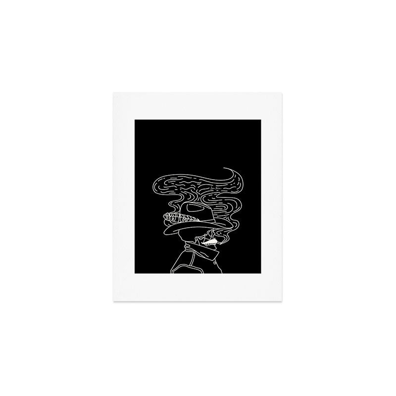 Love or Die Tryin' Cowhand - Black & White Art Print Gallery Image 1