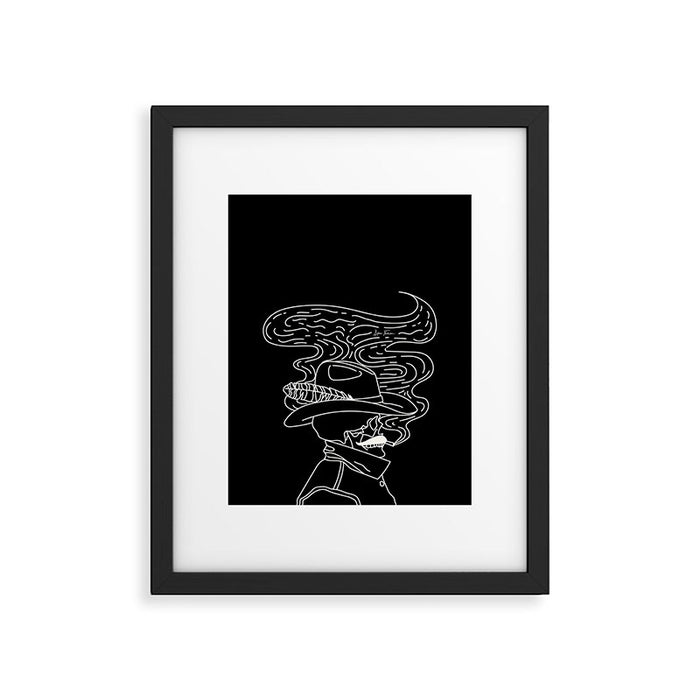 Love or Die Tryin' Cowhand - Black & White Framed Art Print Gallery Image 1