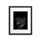 Love or Die Tryin' Cowhand - Black & White Framed Art Print Gallery Image 4