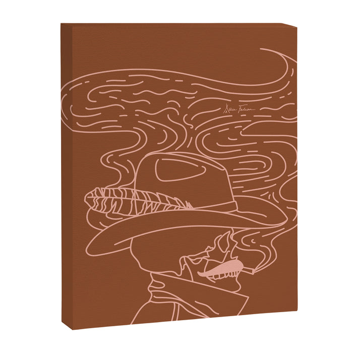 Love or Die Tryinâ - Cowhand - Rust & Peach Canvas Print Gallery Image 1