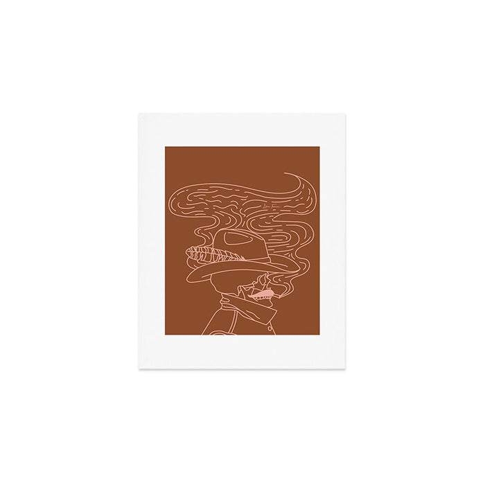 Love or Die Tryinâ - Cowhand - Rust & Peach Art Print Gallery Image 1