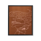Love or Die Tryinâ - Cowhand - Rust & Peach Framed Canvas Print Gallery Image 8
