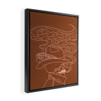 Love or Die Tryinâ - Cowhand - Rust & Peach Framed Canvas Print Gallery Image 2