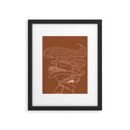 Love or Die Tryinâ - Cowhand - Rust & Peach Framed Art Print Gallery Image 4