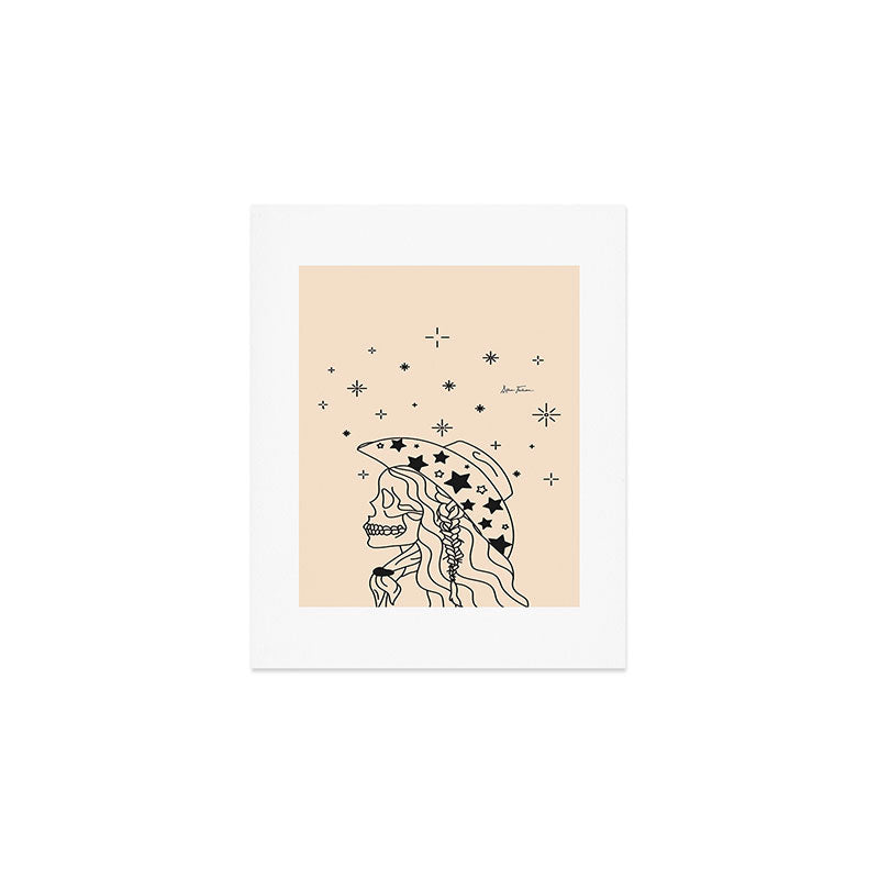 Love or Die Tryinâ - Rhinestone Cowgirl Black & Cream Art Print Gallery Image 1