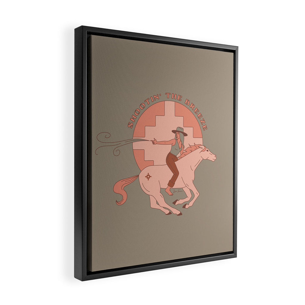 Shootin' The Breeze Framed Canvas Print Gallery Image 2