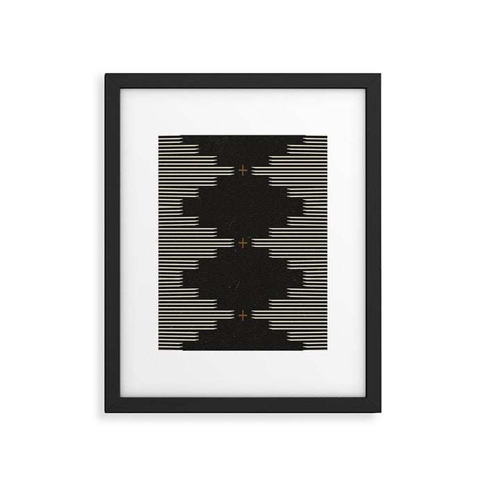 Southwestern Minimalist Black & White Framed Art Print Gallery Image 1