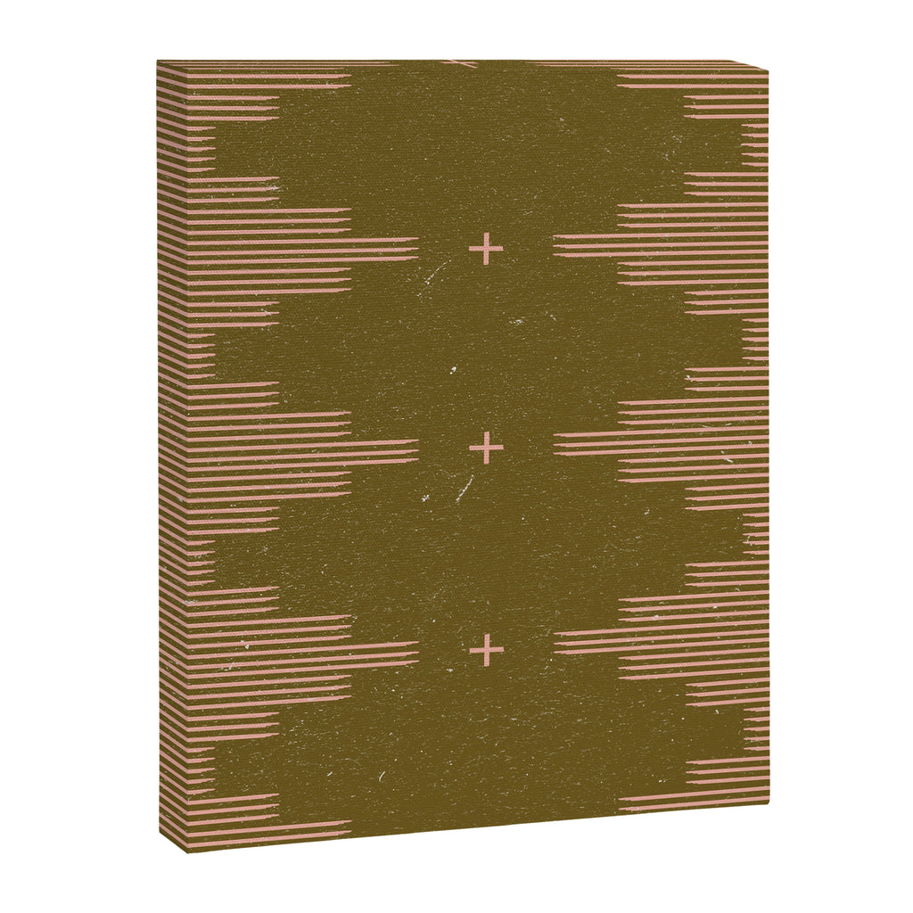Southwestern Minimalist Retro Green & Pink Canvas Print Gallery Image 8