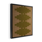 Southwestern Minimalist Retro Green & Pink Framed Canvas Print Gallery Image 2
