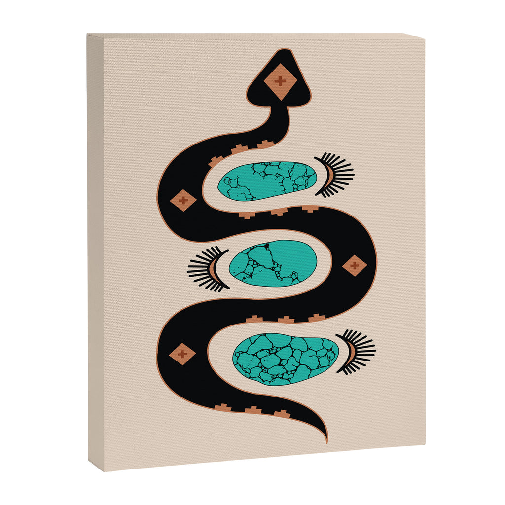 Southwestern Slither in Black Canvas Print Gallery Image 8